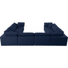 Meridian Furniture Serene Linen Deluxe Cloud Modular Down Filled Overstuffed Sectional 8A - Living Room Furniture