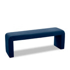 Meridian Furniture Minimalist Velvet Bench - Navy - Benches