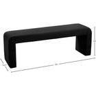 Meridian Furniture Minimalist Velvet Bench - Benches
