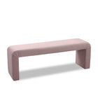 Meridian Furniture Minimalist Velvet Bench - Pink - Benches