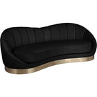 Meridian Furniture Shelly Velvet Sofa - Black - Sofas