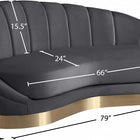 Meridian Furniture Shelly Velvet Chaise - Sofas