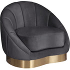 Meridian Furniture Shelly Velvet Chair - Grey - Chairs