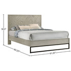 Meridian Furniture Weston Wood Queen Bed - Bedroom Beds