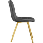 Meridian Furniture Annie Velvet Dining Chair - Gold - Dining Chairs