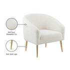 Meridian Furniture Barlow Faux Fur Chair - Gold - Chairs