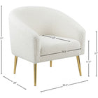 Meridian Furniture Barlow Faux Fur Chair - Gold - Chairs