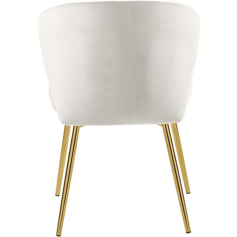 Meridian Furniture Finley Velvet Chair - Cream - Dining Chairs