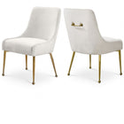 Meridian Furniture Owen Velvet Dining Chair - Cream - Dining Chairs