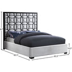 Meridian Furniture Taj Velvet Queen Bed - Bedroom Beds