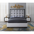 Meridian Furniture Taj Velvet Queen Bed - Bedroom Beds