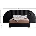 Meridian Furniture Cleo Velvet Queen Bed - Bedroom Beds