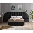 Meridian Furniture Cleo Velvet Queen Bed - Bedroom Beds