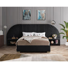 Meridian Furniture Cleo Velvet King Bed - Bedroom Beds
