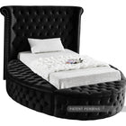 Meridian Furniture Luxus Velvet Twin Bed - Black - Bedroom Beds