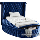 Meridian Furniture Luxus Velvet Twin Bed - Bedroom Beds