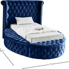 Meridian Furniture Luxus Velvet Twin Bed - Bedroom Beds