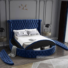 Meridian Furniture Luxus Velvet Queen Bed - Bedroom Beds