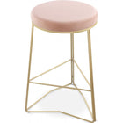 Meridian Furniture Tres Velvet Counter Stool - Pink - Stools