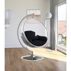 Meridian Furniture Luna Acrylic Swing Bubble Accent Chair - Chrome - Chairs