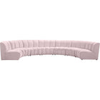 Meridian Furniture Infinity Modular 7pc. Sectional - Pink - Sofas