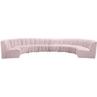Meridian Furniture Infinity Modular 8pc. Sectional - Pink - Sofas
