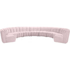 Meridian Furniture Infinity Modular 9pc. Sectional - Pink - Sofas