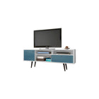 Manhattan Comfort Liberty 70.86 Mid Century - Modern TV Stand with 4 Shelving Spaces and 1 Drawer - TV Stands