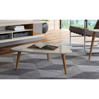 Manhattan Comfort Utopia 11.81 High Triangle Coffee Table with Splayed Legs - Coffee Tables