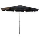 International Caravan Outdoor 8 Foot Aluminum Umbrella - Black - Outdoor Furniture