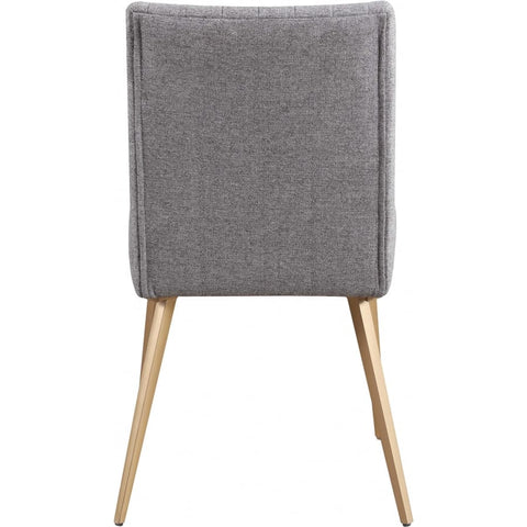 Meridian Furniture Eleanor Linen Textured Dining Chair - Grey - Dining Chairs
