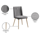 Meridian Furniture Eleanor Linen Textured Dining Chair - Dining Chairs