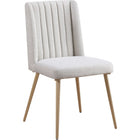 Meridian Furniture Eleanor Linen Textured Dining Chair - Dining Chairs
