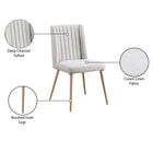 Meridian Furniture Eleanor Linen Textured Dining Chair - Dining Chairs