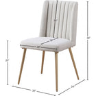 Meridian Furniture Eleanor Linen Textured Dining Chair - Dining Chairs