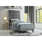Meridian Furniture Elly Velvet Twin Bed - Bedroom Beds