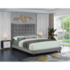 Meridian Furniture Elly Velvet Queen Bed - Bedroom Beds
