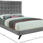 Meridian Furniture Elly Velvet King Bed - Bedroom Beds