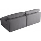 Meridian Furniture Serene Linen Deluxe Cloud Modular Down Filled Overstuffed 78 Armless Sofa - Sofas