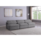 Meridian Furniture Serene Linen Deluxe Cloud Modular Down Filled Overstuffed 117 Armless Sofa - Sofas