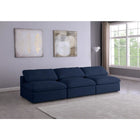 Meridian Furniture Serene Linen Deluxe Cloud Modular Down Filled Overstuffed 117 Armless Sofa - Sofas