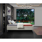 Meridian Furniture Ghost Velvet Twin Bed - Bedroom Beds