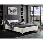 Meridian Furniture Ghost Velvet Queen Bed - Bedroom Beds