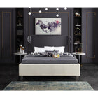 Meridian Furniture Ghost Velvet King Bed - Bedroom Beds
