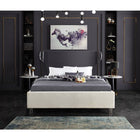 Meridian Furniture Ghost Velvet Queen Bed - Bedroom Beds