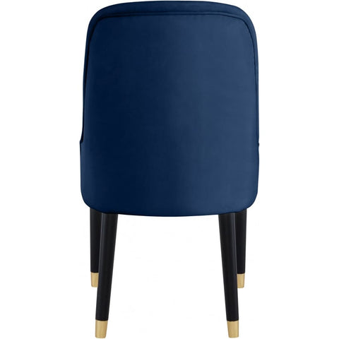 Meridian Furniture Omni Velvet Dining Chair - Navy - Dining Chairs