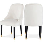 Meridian Furniture Omni Velvet Dining Chair - Cream - Dining Chairs