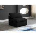 Meridian Furniture Plush Velvet Standard Cloud Modular Down Filled Overstuffed Armless Chair - Chairs