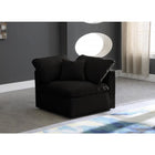 Meridian Furniture Plush Velvet Standard Cloud Modular Down Filled Overstuffed Corner Chair - Chairs