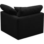 Meridian Furniture Plush Velvet Standard Cloud Modular Down Filled Overstuffed Corner Chair - Chairs